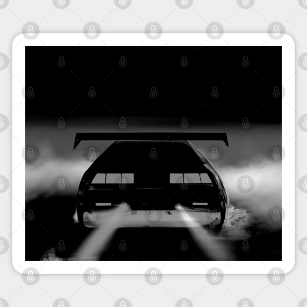 Black and white car Sticker by SJG-digital